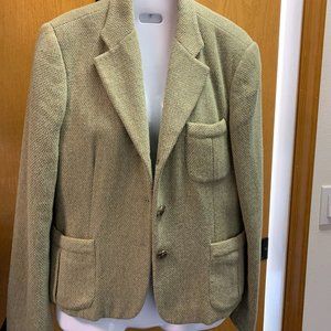 RALPH LAUREN WOOL TWEED JACKET GREEN Sz 8
